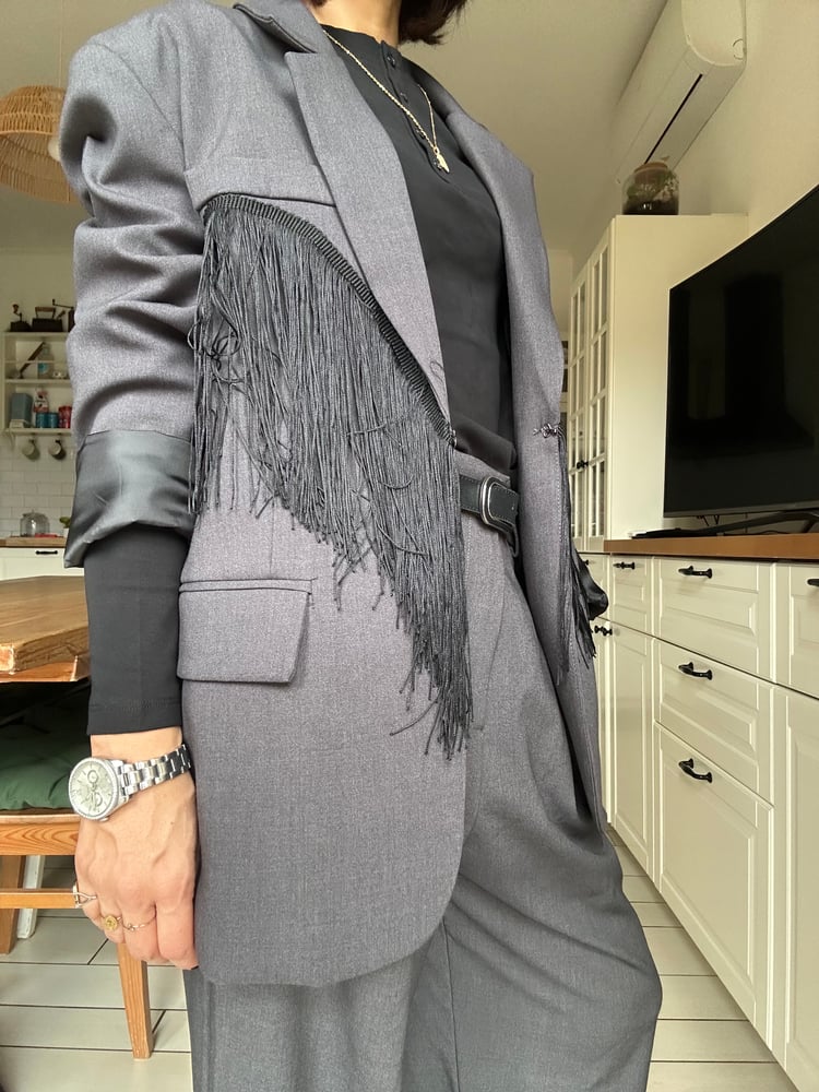 Blazer grigio e nero