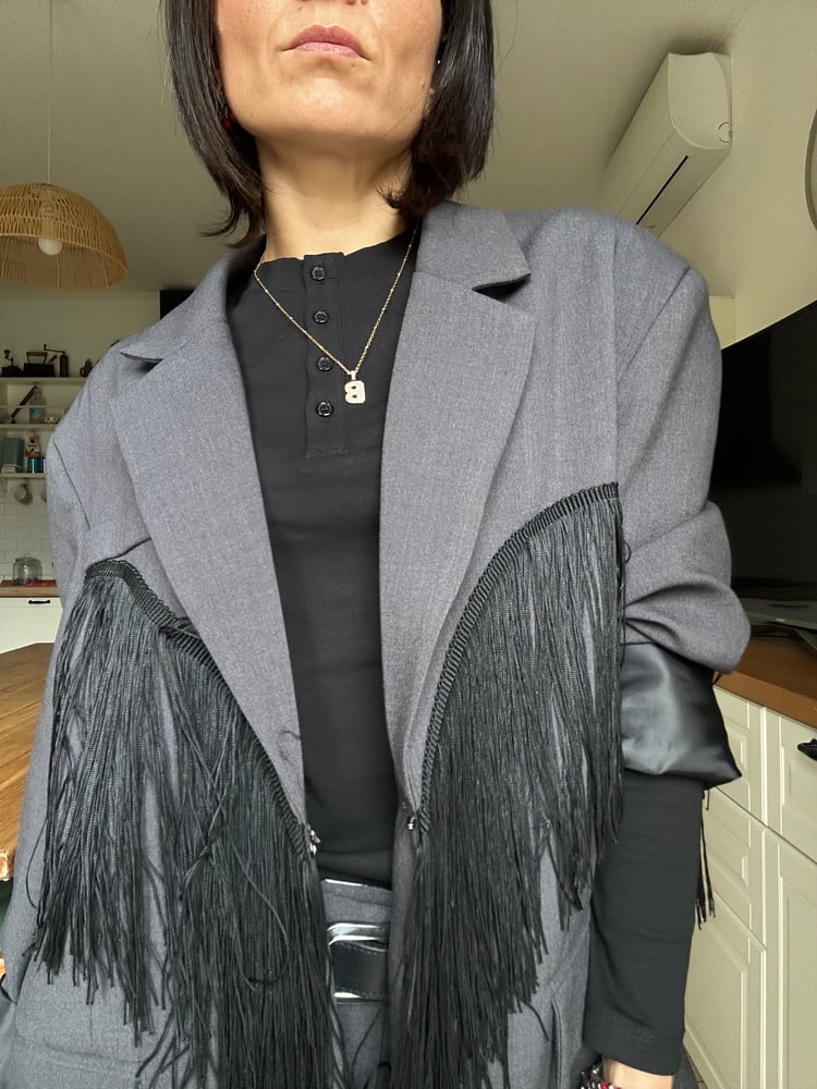 Blazer grigio e nero